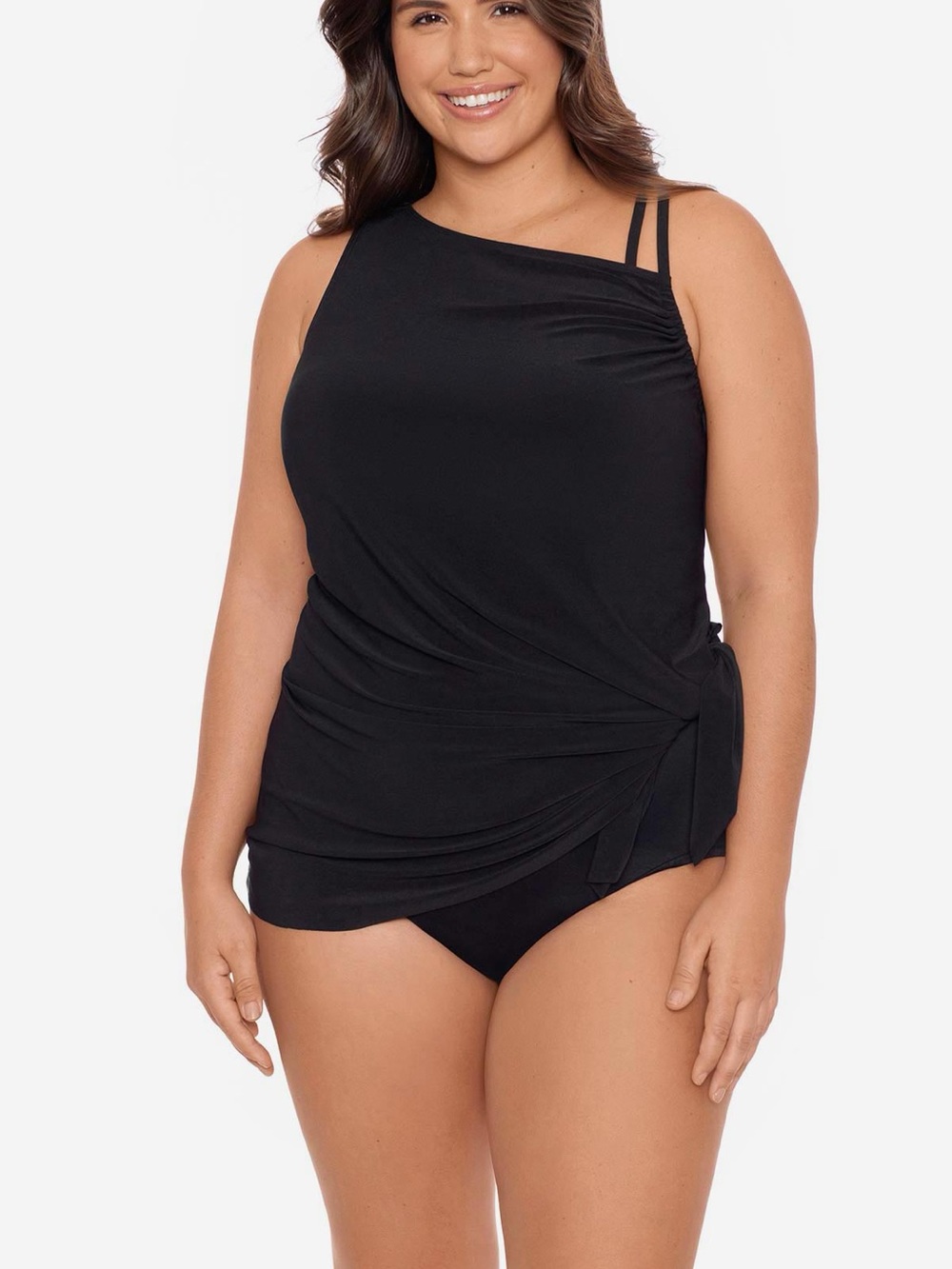 TrimShaper Tummy Control Black Brianna Swimsuit